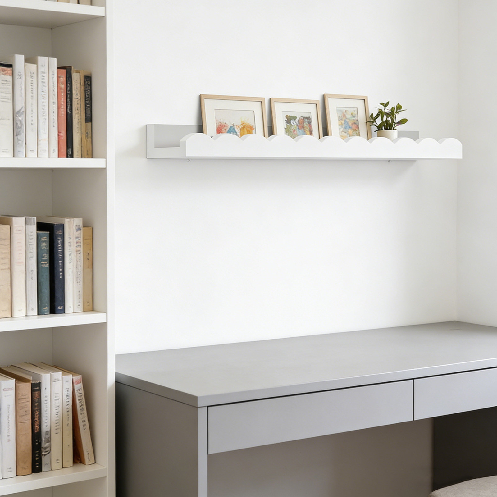 Baby Nursery Bookshelf - رفان خشبيان للحضانة، أرفف كتب عائمة
