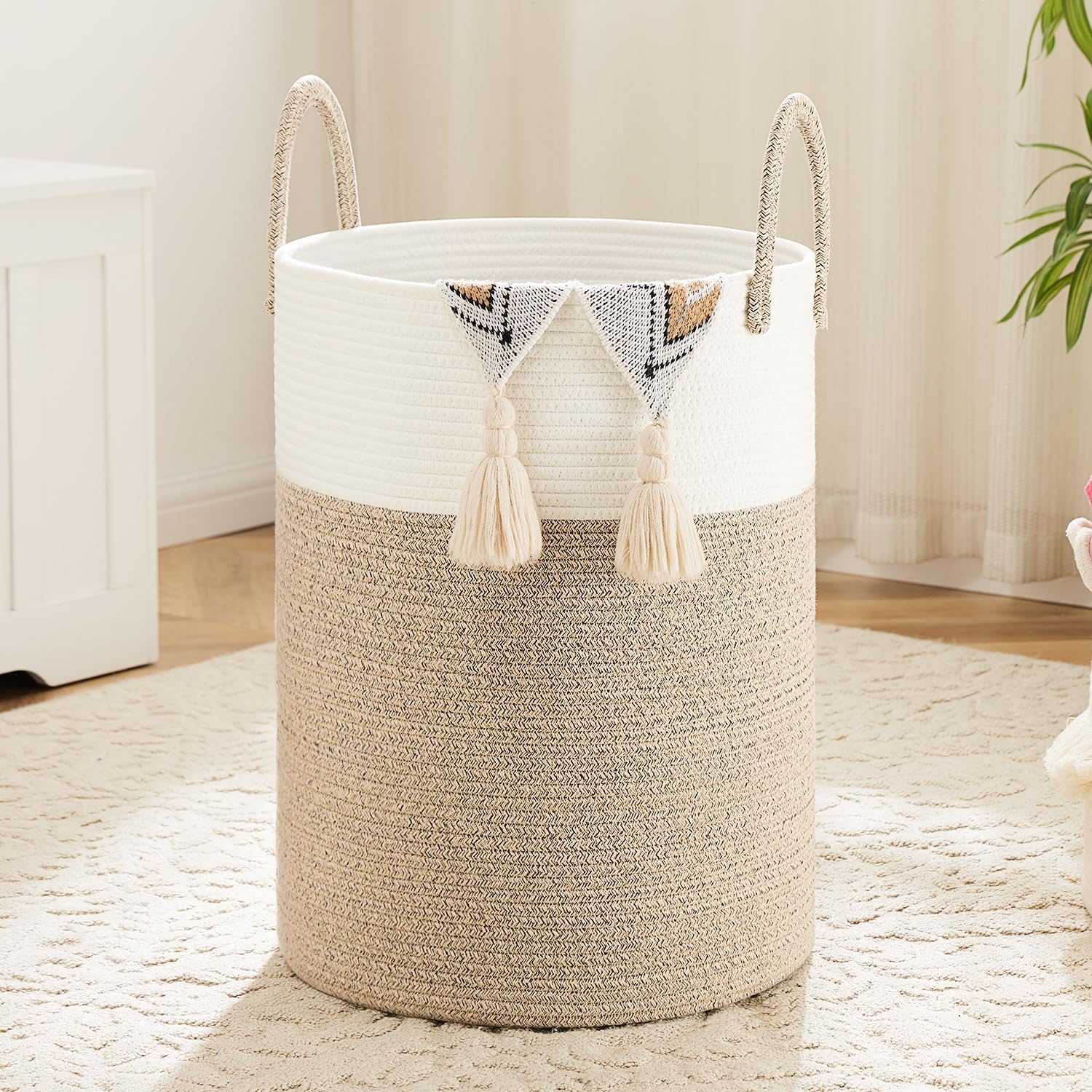 Laundry Hamper Nursery - سلة غسيل، سلة غسيل منسوجة من