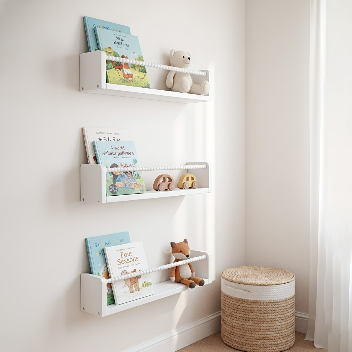 Baby Nursery Bookshelf - رفوف كتب لغرفة الأطفال، رفوف كتب