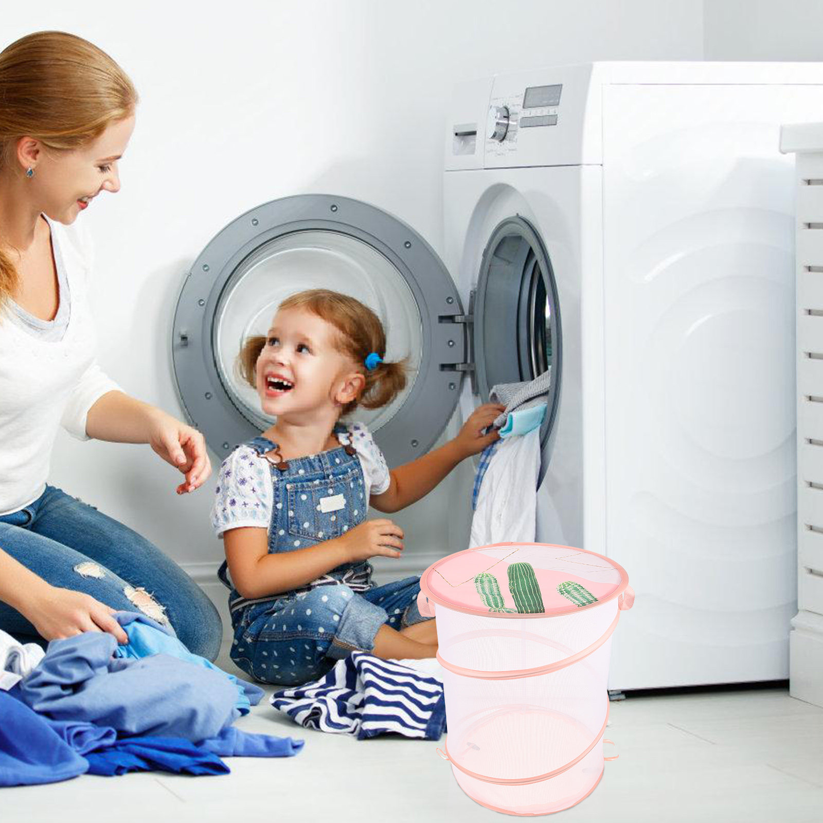 Laundry Hamper Nursery - سلة غسيل قابلة للطي من البوليستر
