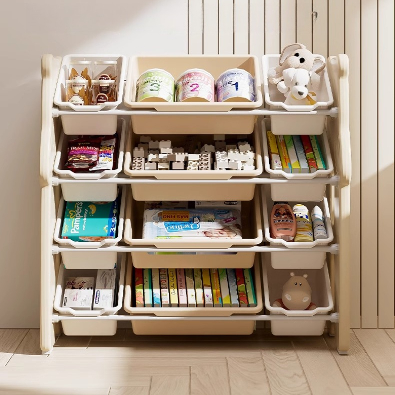 Baby Nursery Bookshelf - منظم ألعاب الأطفال قائم على الأرض،