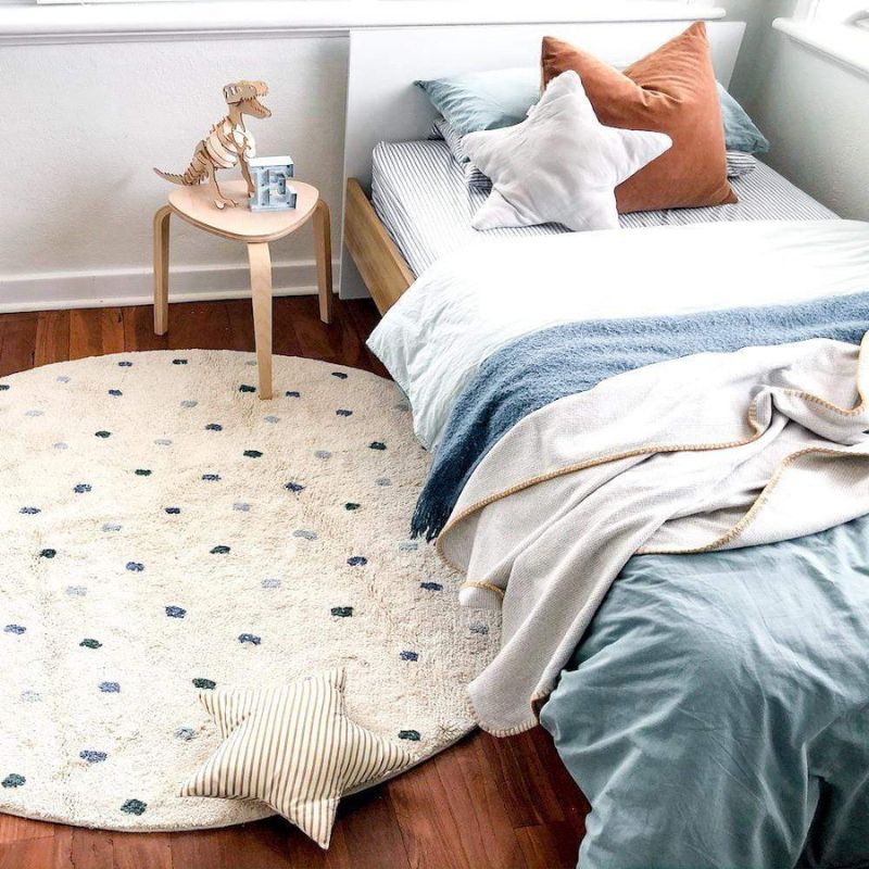 Baby Nursery Rug - سجادة منفوش منقطة لغرفة المعيشة سجادة