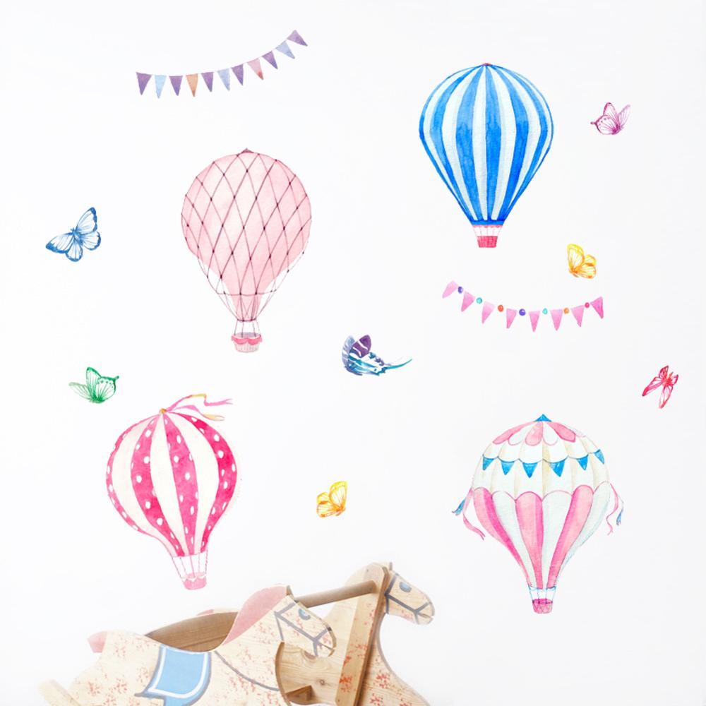 Baby Nursery Hot Air Balloon - ملصق جداري على شكل منطاد هوائي