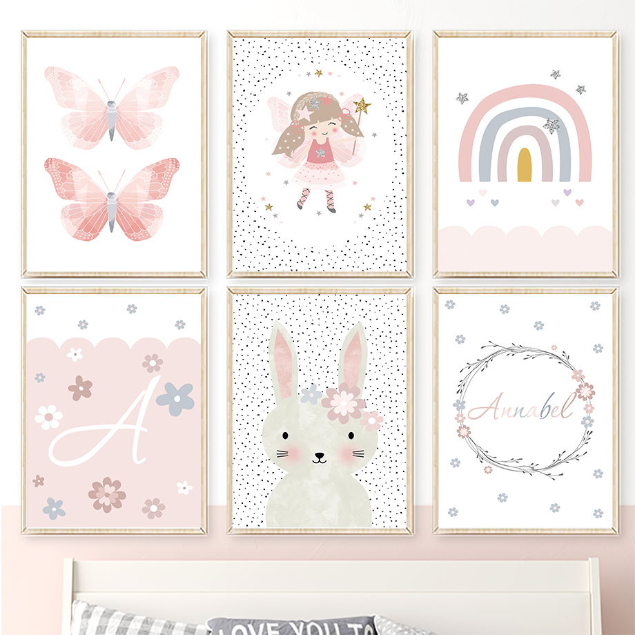Baby Nursery Art - لوحة فنية جدارية لطيفة بتصميم فتاة