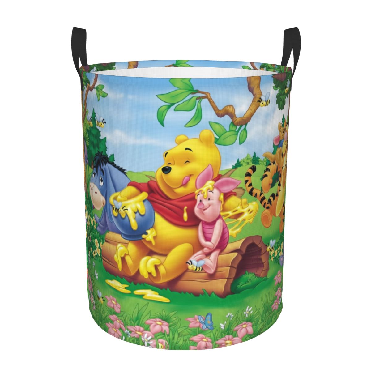 Baby Nursery Winnie The Pooh - سلة غسيل كرتونية قابلة للطي بتصميم
