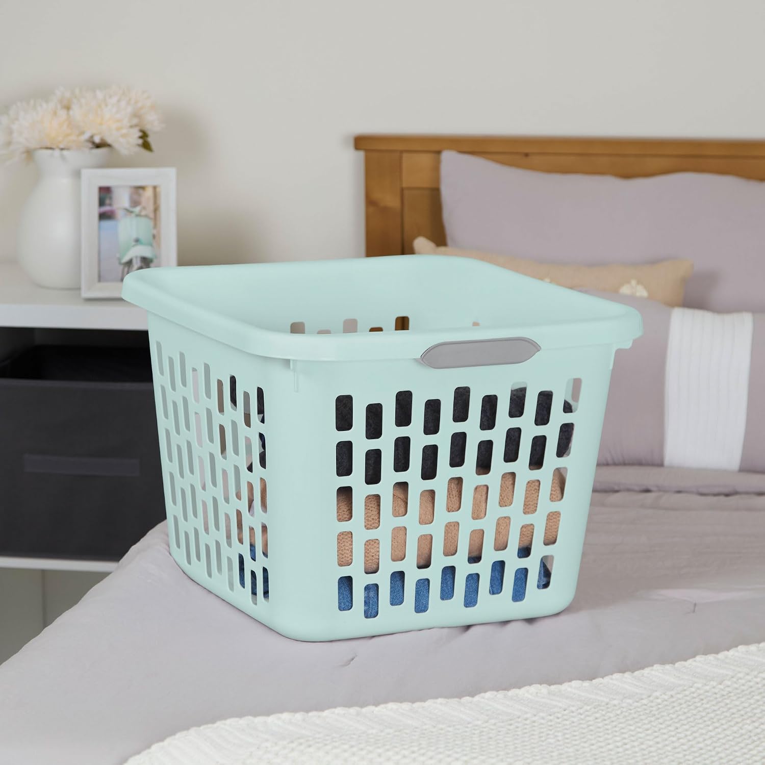 سلة غسيل بلاستيكية، سلة ملابس  - مراجعة Laundry Hamper Nursery وسعره