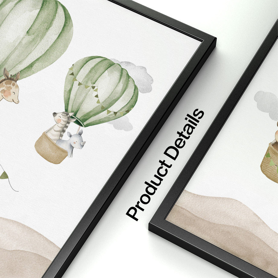 لوحة فنية بدون إطار، ملصقات حي - مراجعة Baby Nursery Hot Air Balloon وسعره