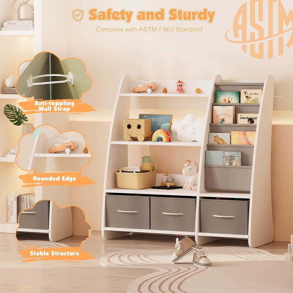 منظم تخزين الكتب والألعاب للأط - مراجعة Baby Nursery Bookshelf وسعره