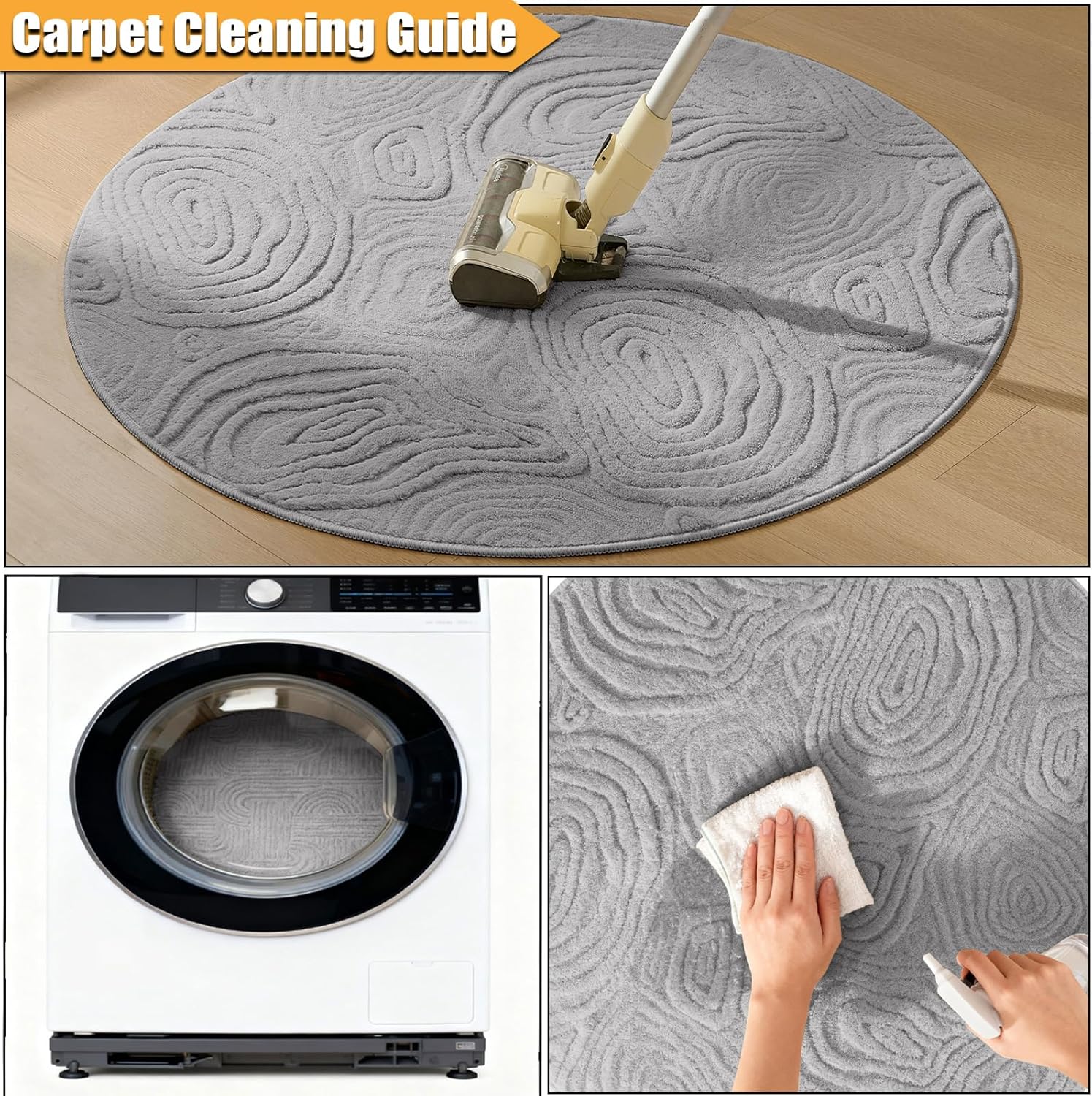 سجادة دائرية هندسية ثلاثية الأ - مراجعة Baby Nursery Rug وسعره