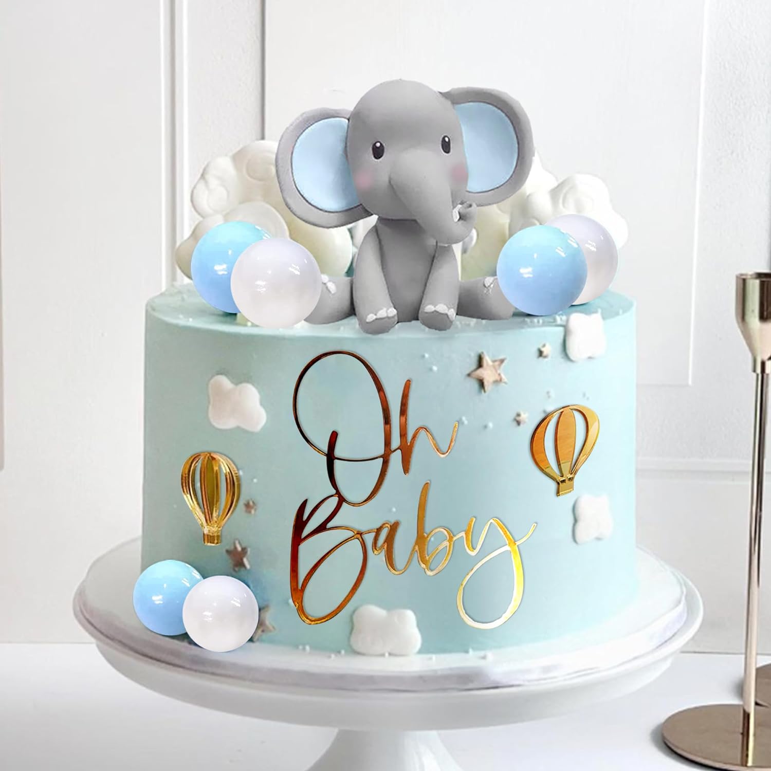 كعكة الفيل الديكور كعكة الطفل  - مراجعة Baby Nursery Hot Air Balloon وسعره