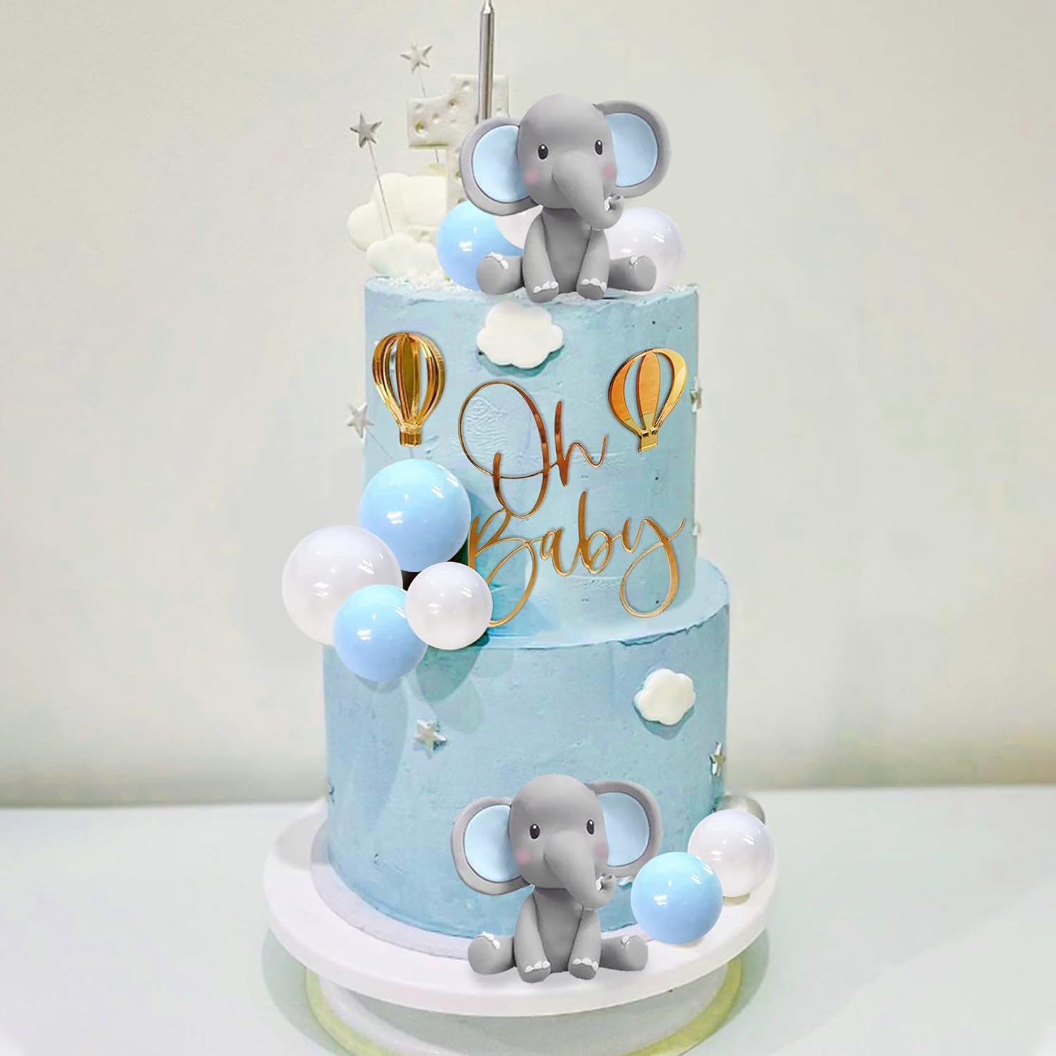 كعكة الفيل الديكور كعكة الطفل  - مراجعة Baby Nursery Hot Air Balloon وسعره