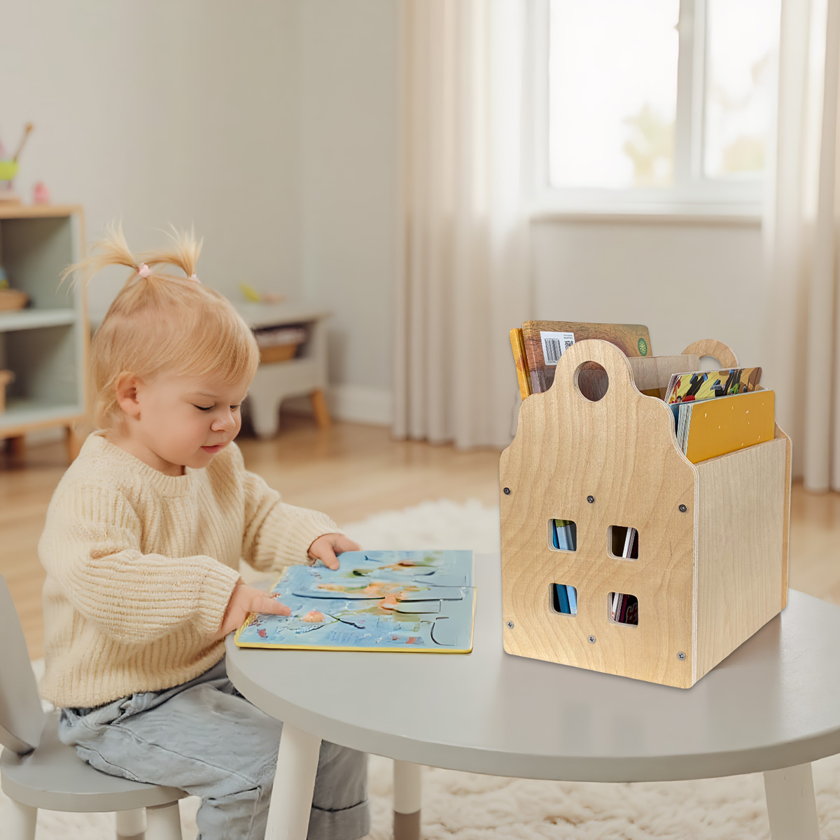 رف كتب للأطفال الصغار على الوج - مراجعة Baby Nursery Bookshelf وسعره