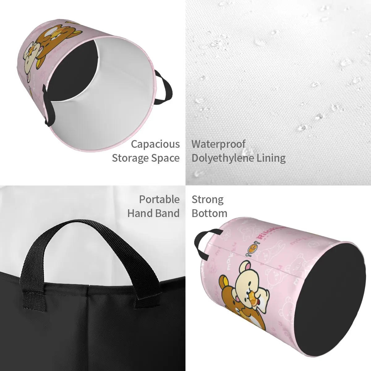Kawaii الكرتون Rilakkuma الدب  - مراجعة Laundry Hamper Nursery وسعره