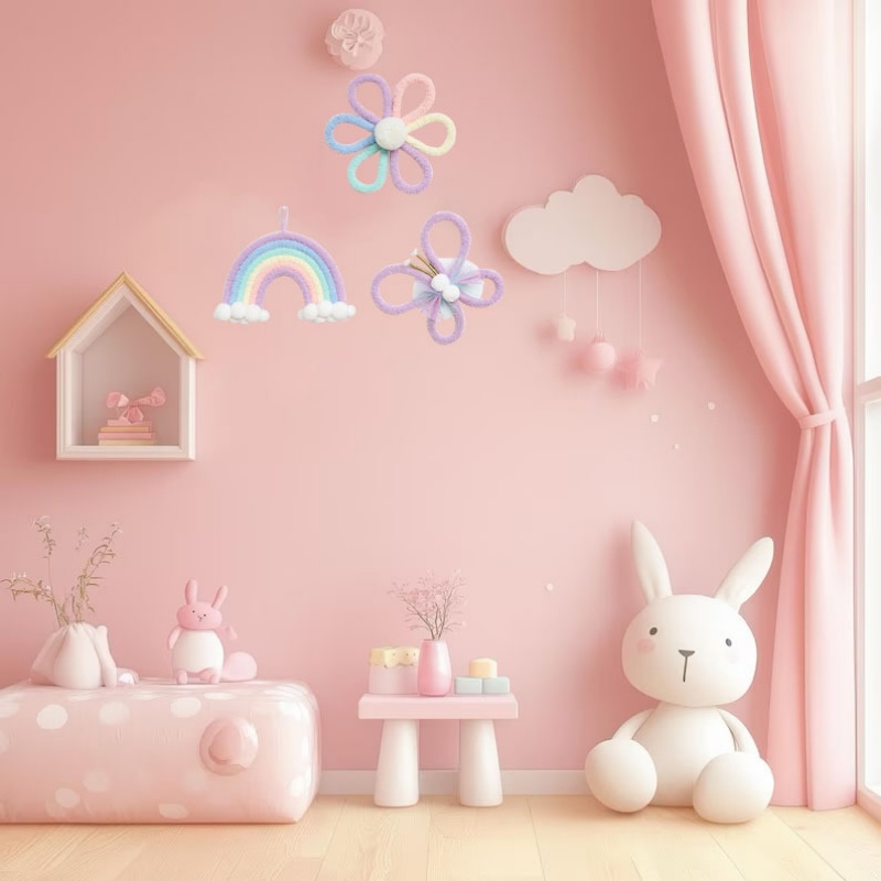 ديكور جداري على شكل فراشة وزهر - مراجعة Baby Nursery Decor Girl وسعره