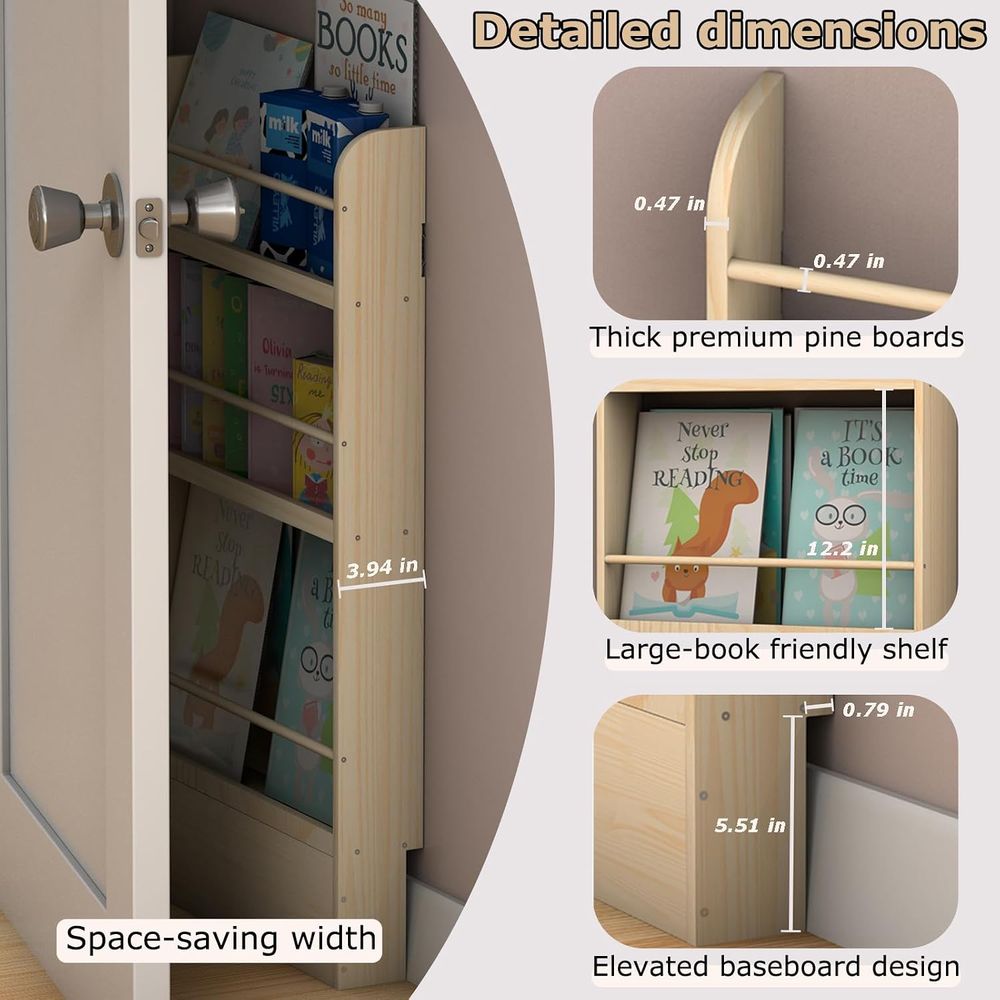 رف كتب خلف الباب - خزانة كتب ر - مراجعة Baby Nursery Bookshelf وسعره