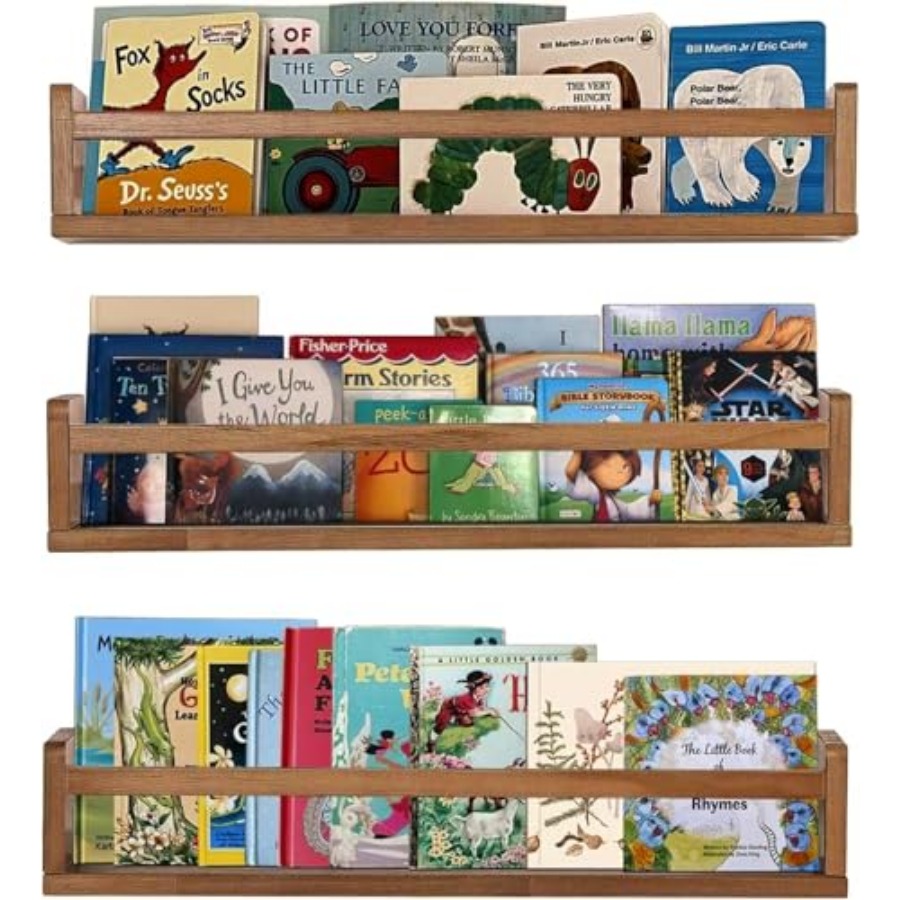 رفوف حائط عائمة لتنظيم الكتب ف - مراجعة Baby Nursery Bookshelf وسعره