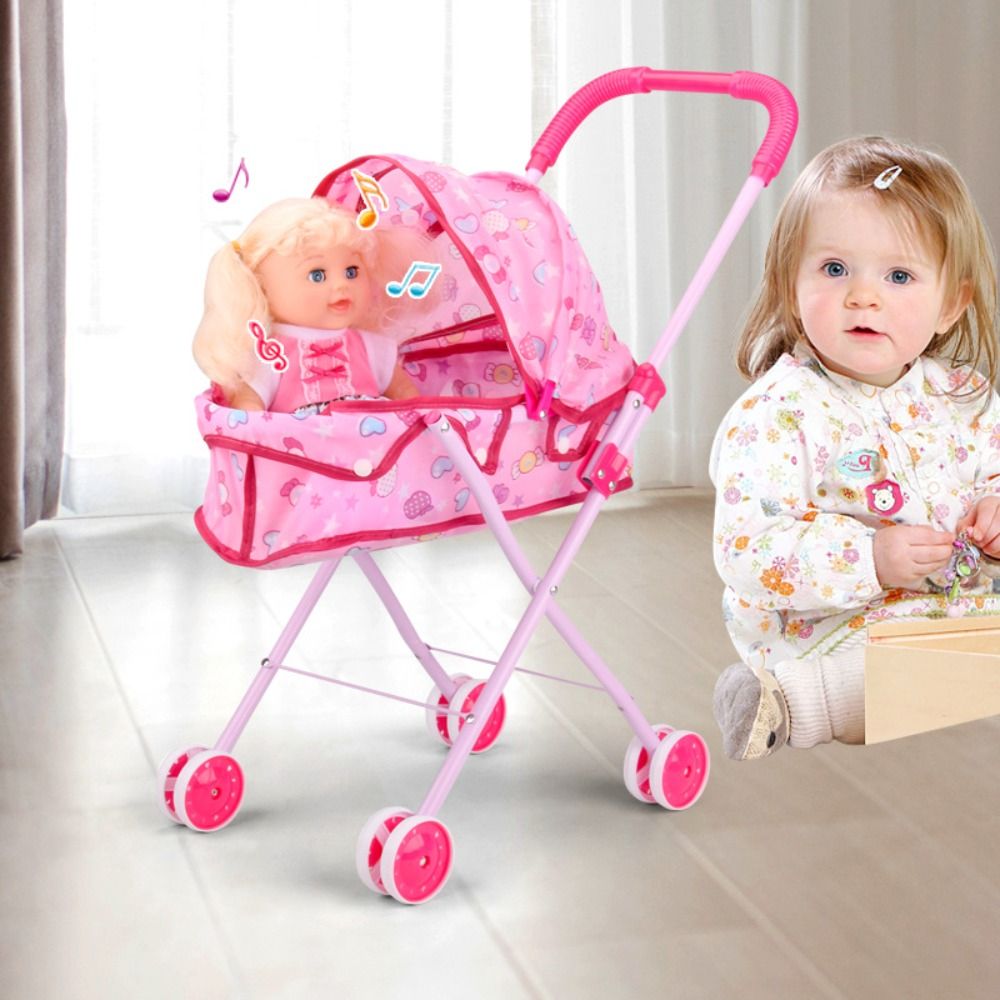 عربة أطفال بلاستيكية ومعدنية ع - مراجعة Baby Nursery Dolls وسعره