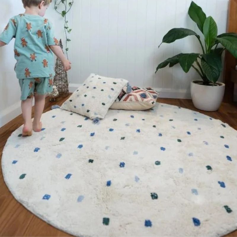 سجادة منفوش منقطة لغرفة المعيش - مراجعة Baby Nursery Rug وسعره