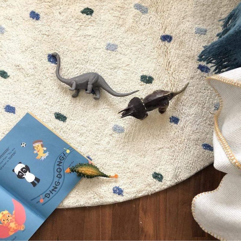سجادة منفوش منقطة لغرفة المعيش - مراجعة Baby Nursery Rug وسعره