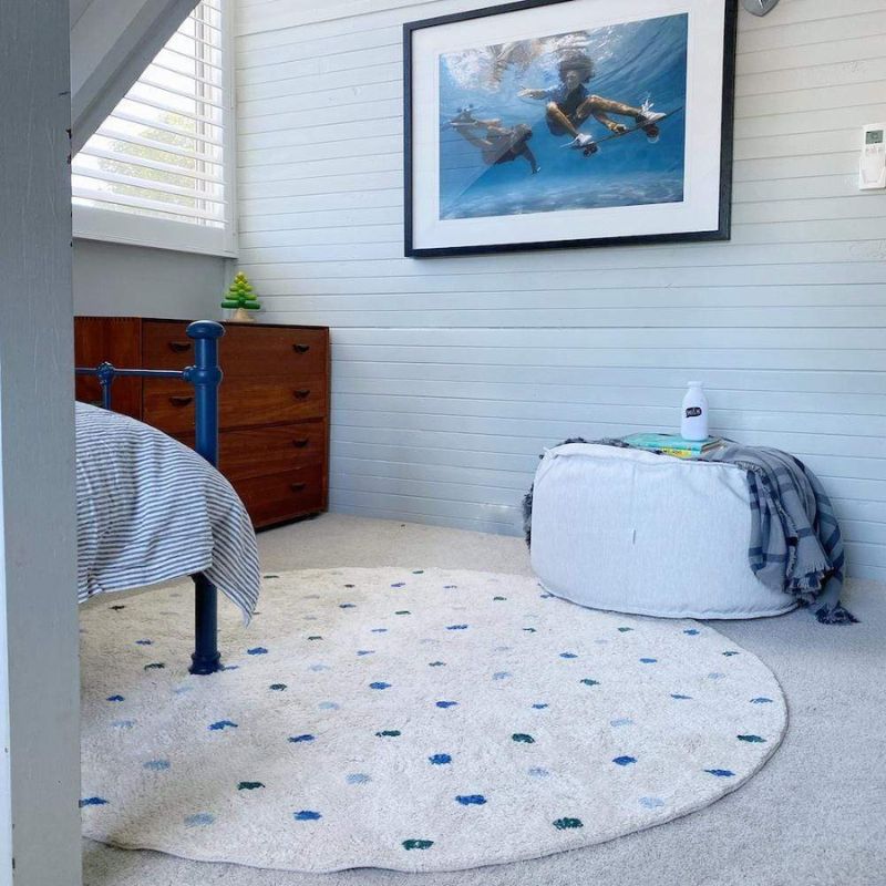 سجادة منفوش منقطة لغرفة المعيش - مراجعة Baby Nursery Rug وسعره