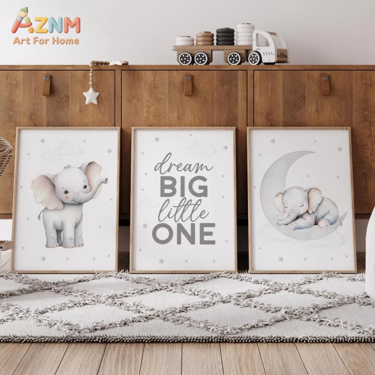 مجموعة ملصقات قماشية عالية الد - مراجعة Baby Nursery Elephant Theme وسعره