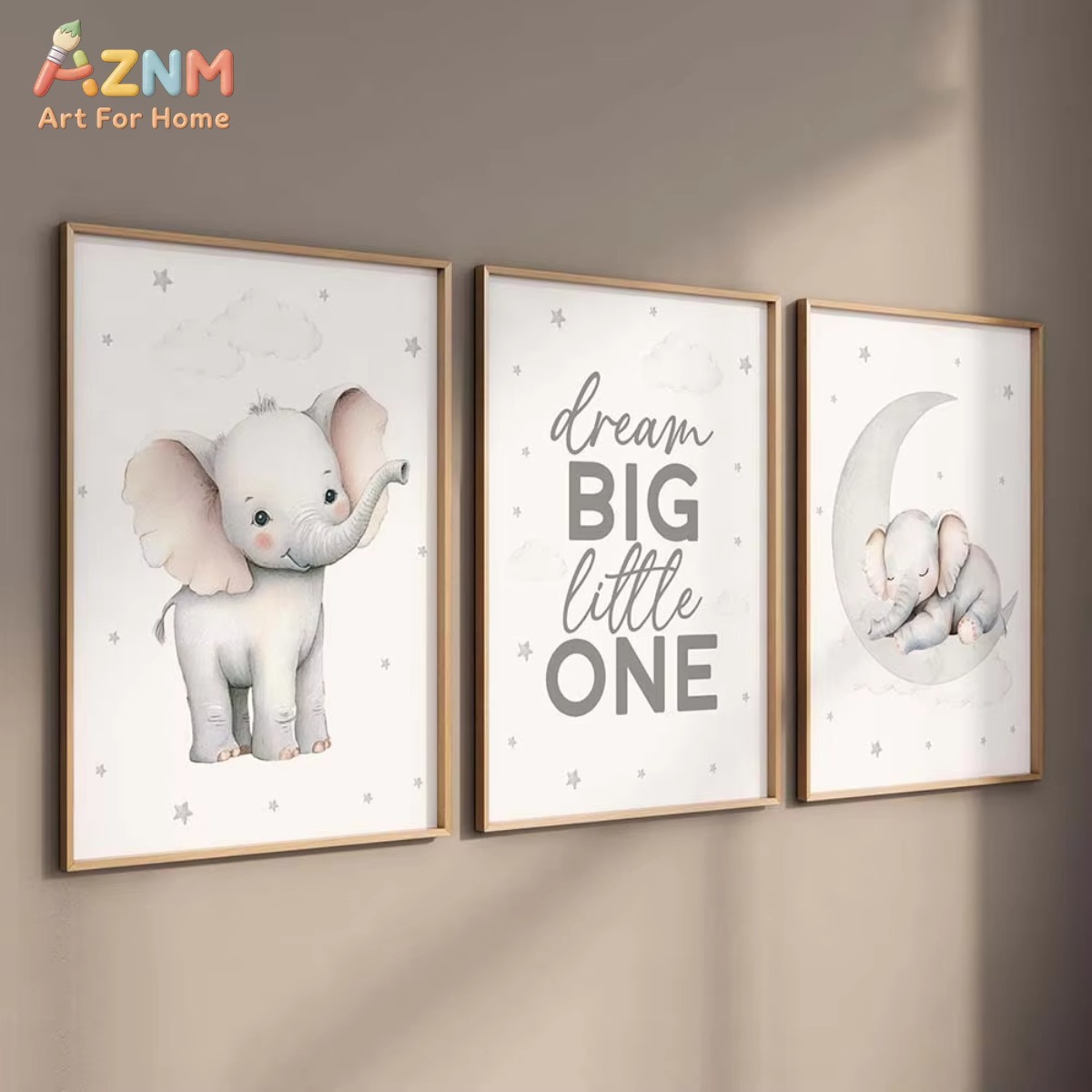 مجموعة ملصقات قماشية عالية الد - مراجعة Baby Nursery Elephant Theme وسعره