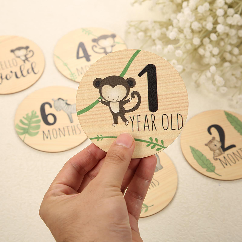 بطاقات تصوير حيوانات خشبية للأ - مراجعة Milestone Card Set وسعره