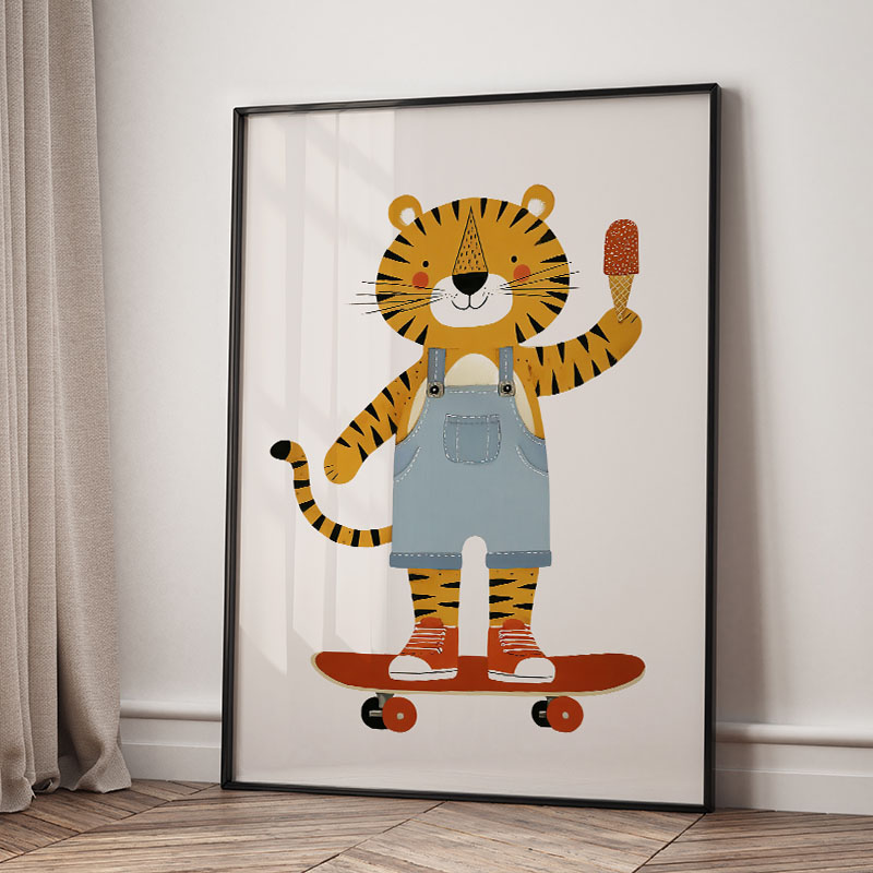 لوحات فنية كرتونية مضحكة لحيوا - مراجعة Baby Nursery Art وسعره