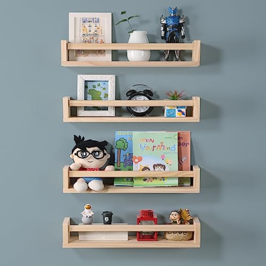مجموعة من 4 أرفف لغرفة الأطفال - مراجعة Baby Nursery Bookshelf وسعره
