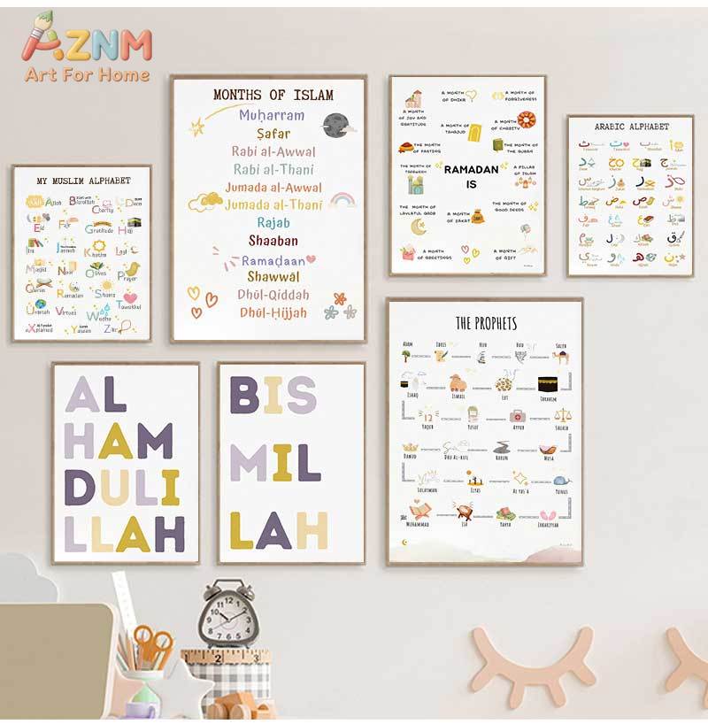 لوحة فنية إسلامية للأطفال تعرض - مراجعة Baby Nursery Art وسعره