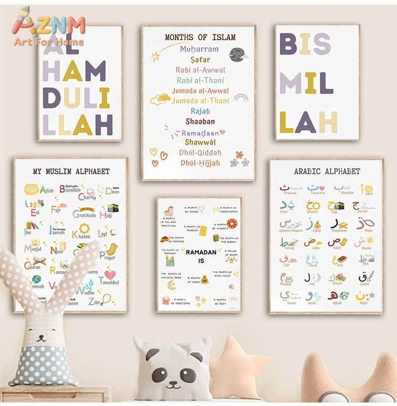 لوحة فنية إسلامية للأطفال تعرض - مراجعة Baby Nursery Art وسعره