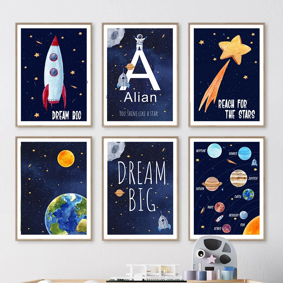 لوحة قماشية مخصصة بتصميم رائد  - مراجعة Baby Nursery Art وسعره