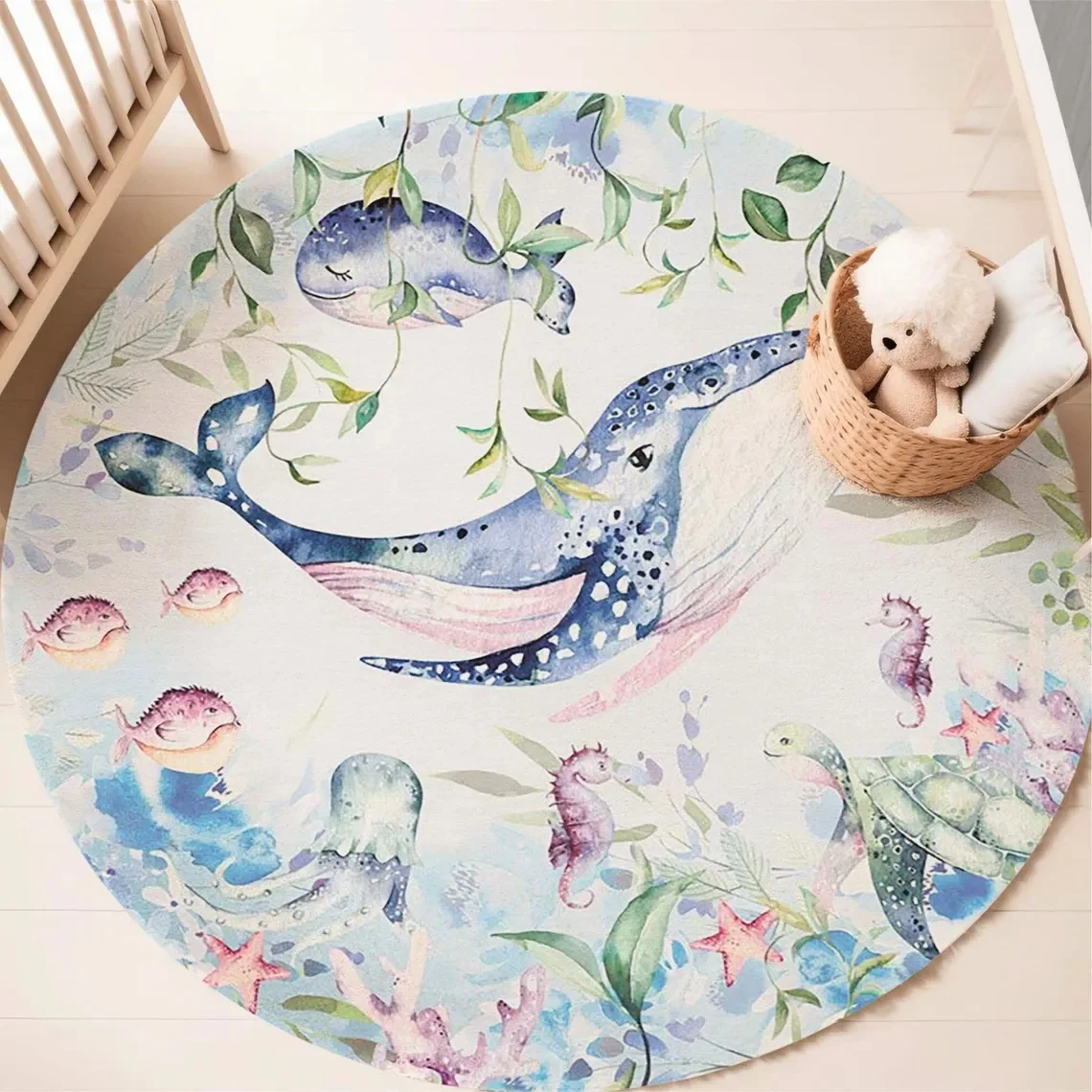 سجادة مستديرة بتصميم حيوانات ب - مراجعة Baby Nursery Rug وسعره
