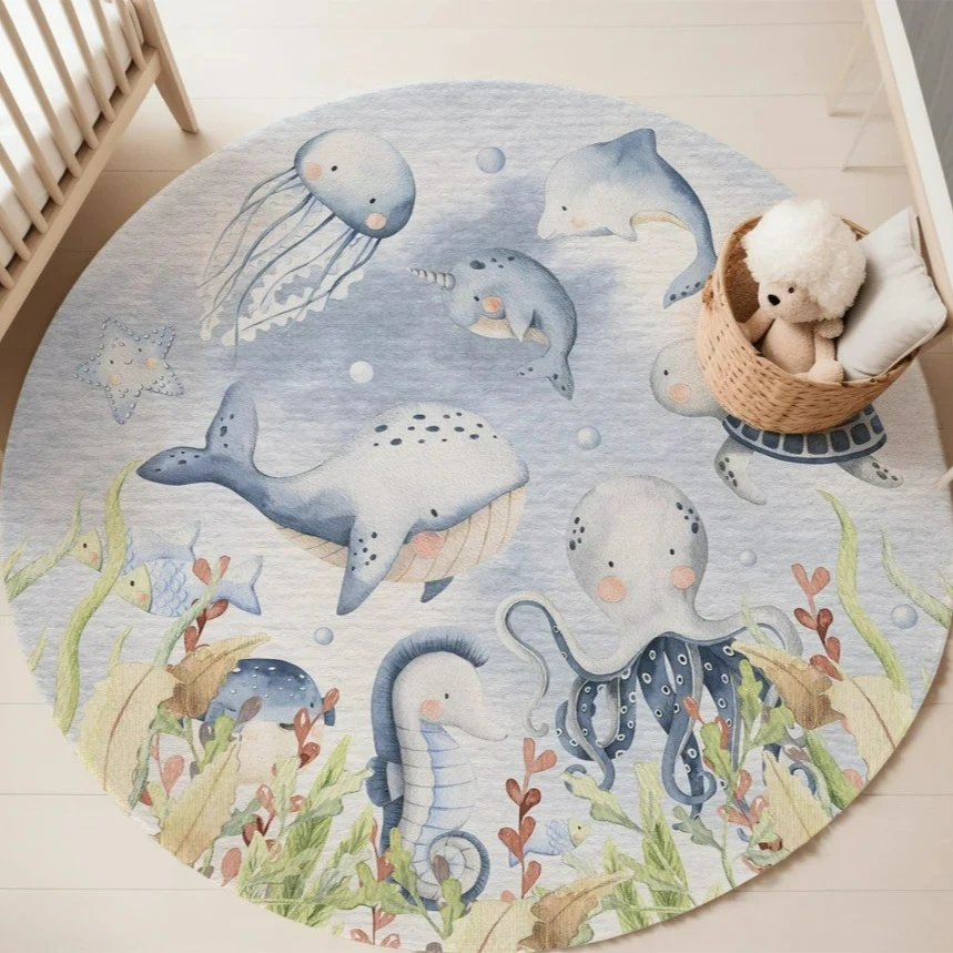 سجادة مستديرة بتصميم حيوانات ب - مراجعة Baby Nursery Rug وسعره