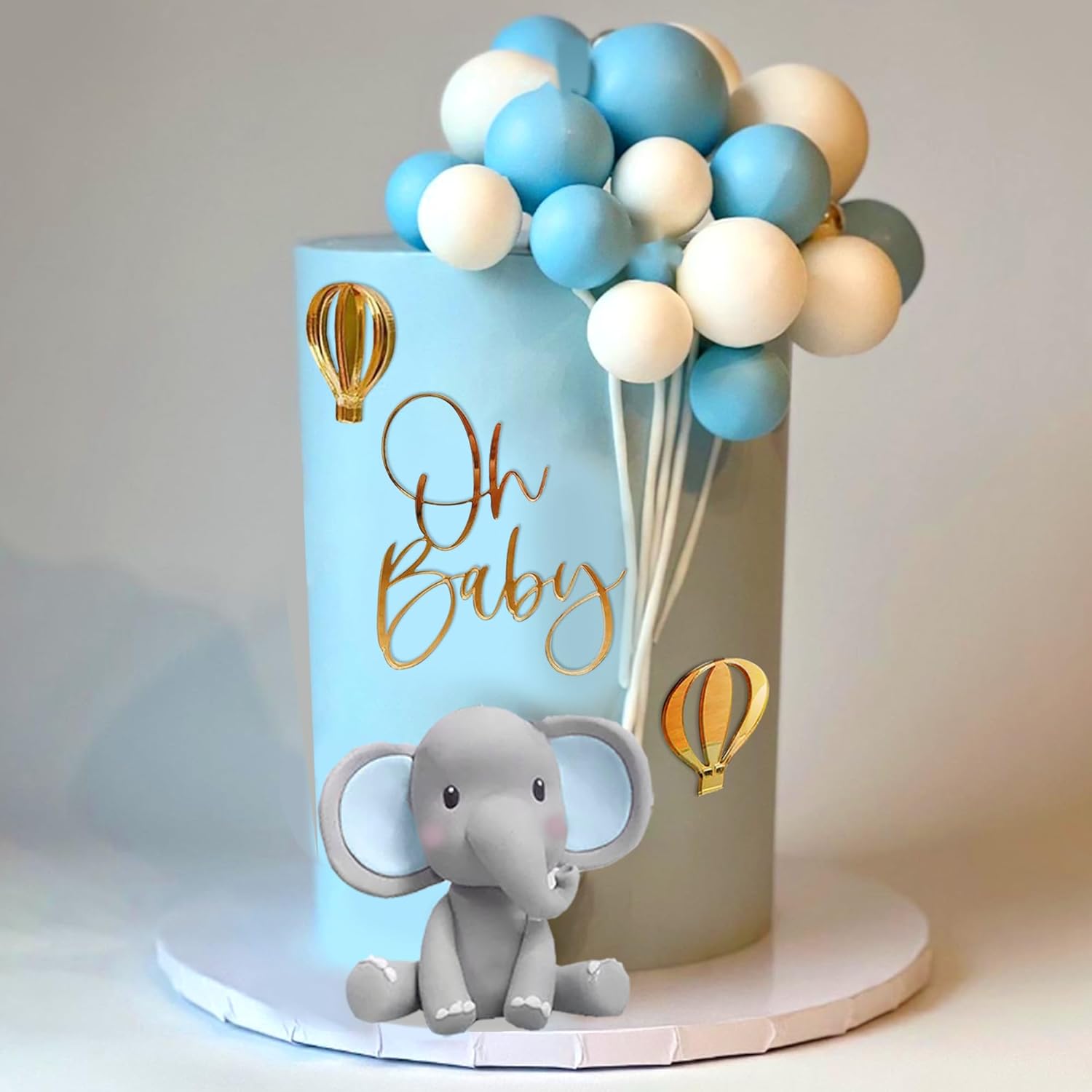 زينة كعكة الفيل مع كعكة صغيرة  - مراجعة Baby Nursery Hot Air Balloon وسعره
