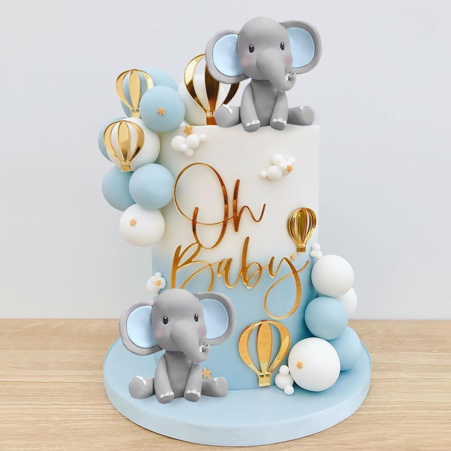 زينة كعكة الفيل مع كعكة صغيرة  - مراجعة Baby Nursery Hot Air Balloon وسعره